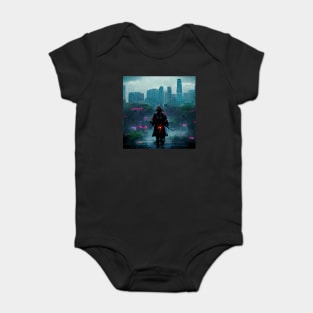 Downpour - Cyberpunk Samurai Baby Bodysuit